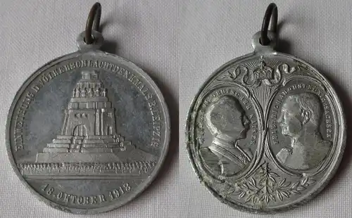 rare Aluminium Medaille Leipzig Einweihung Völkerschlachtdenkmal 1913 (161645)