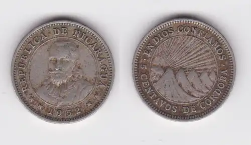 5 Centavos Münze Nicaragua 1954 ss+ (161273)