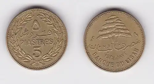 10 Piaster Messing Münze Libanon 1972 vz (154231)