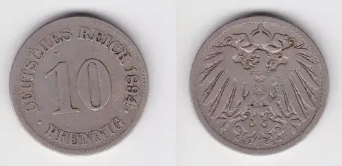 10 Pfennig Kupfer Nickel Münze Deutsches Reich 1894 E Jäger 13 ss (157919)