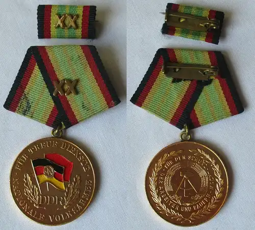 DDR Medaille für treue Dienste in der NVA Gold für 20 Jahre XX im Etui (116870)