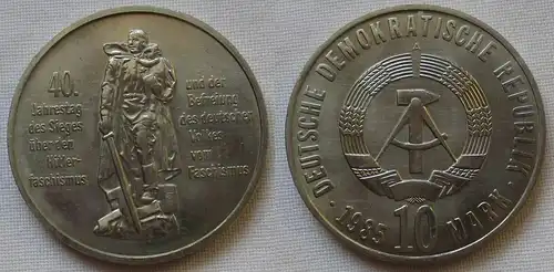DDR Gedenk Münze 10 Mark 40 Jahre Kriegsende 1985 (162524)