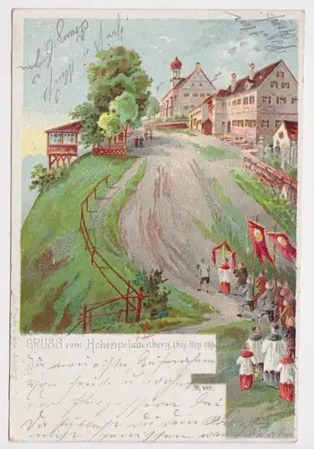 87079 Künstler Ak Gruss vom Hohenpeissenberg 1901