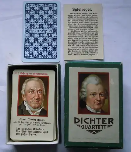 schönes Dichter-Quartett im Originalkarton um 1930 (112519)