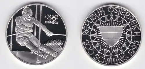 200 Schilling Silber Münze Österreich 1995 olympische Spiele 1896-1996 (155424)