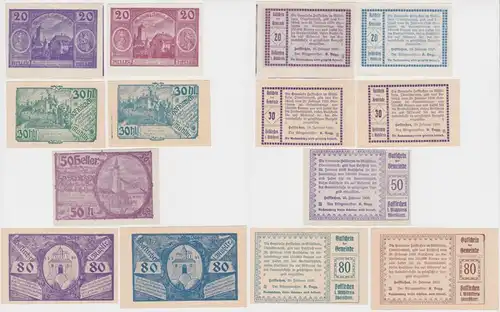 7x  Notgeld Banknoten Hofkirchen Mühlkreis 1920 (130122)