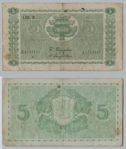 5 Markkaa Banknote Finnland 1939 Pick 69 (152865)
