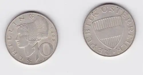 10 Schilling Silber Münze Österreich 1965 (120193)