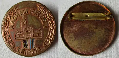 DDR Abzeichen Mach mit für dein Leipzig in Bronze (119095)