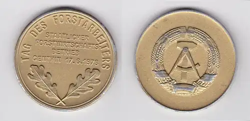 Medaille DDR Tag des Forstarbeiters Genthin 17.6.1978 (135468)