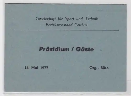 98325 Einladung GST Bezirksvorstand Cottbus 14.Mai 1977