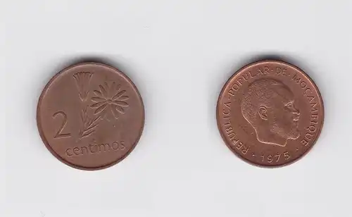 2 Centimos Kupfer Münze Mosambik Moçambique 1975 (120228)
