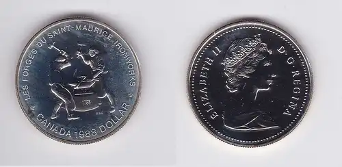 1 Dollar Silber Münze Kanada 2 Schmiede in der Eisenhütte Saint Maurice (118516)