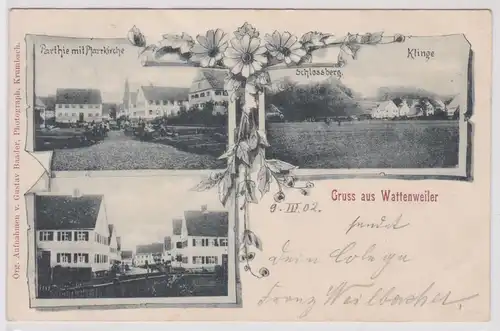 47180 Mehrbild Ak Gruß aus Wattenweiler Ortsansichten 1902
