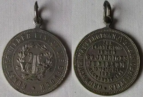 seltene Medaille Grub`scher Männergesangverein Oberstein 1903 (161884)