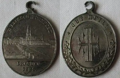 seltene Medaille VI.Deutsches Turnfest Dresden 1885 (127024)