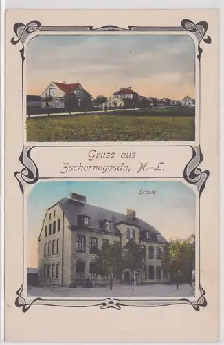 00212 Mehrbild Ak Gruß aus Zschornegosda Niederlausitz Schule um 1910