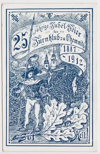 48337 Ak 25 jährige Jubelfeier des Turnklub zu Chemnitz 1887-1912