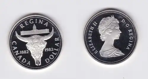 1 Dollar Silber Münze Kanada Regierungsgebäude von Sakkatchewan 1982 (118323)
