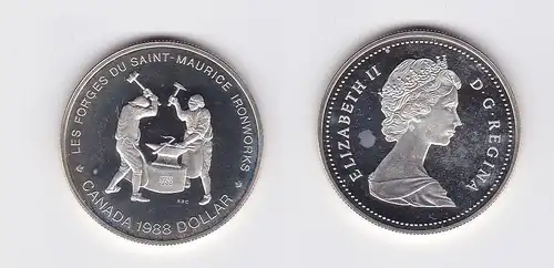 1 Dollar Silber Münze Kanada 2 Schmiede in der Eisenhütte Saint Maurice (118367)
