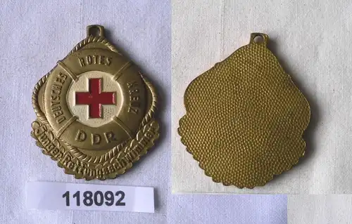 seltene DDR Plakette DRK Junger Rettungsschwimmer in Gold (118092)