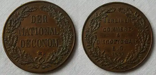 Medaille Der National Oeconom - Berliner Commerz- & Disconto-Bank 1877 (131528)