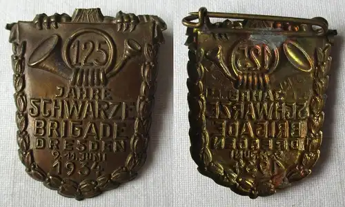 Original Abzeichen 125 Jahre Schwarze Brigade Dresden 9.-11. Juni 1934 (115345)