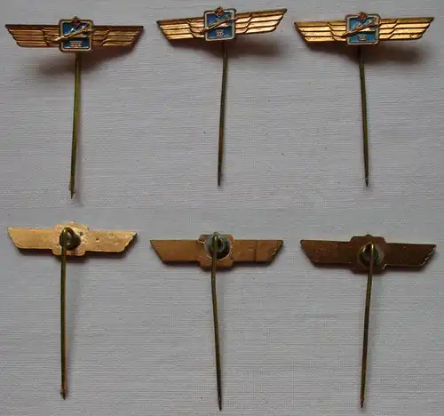 3x DDR Abzeichen Klassifizierungsabzeichen für Flugzeugführer Miniatur (153815)