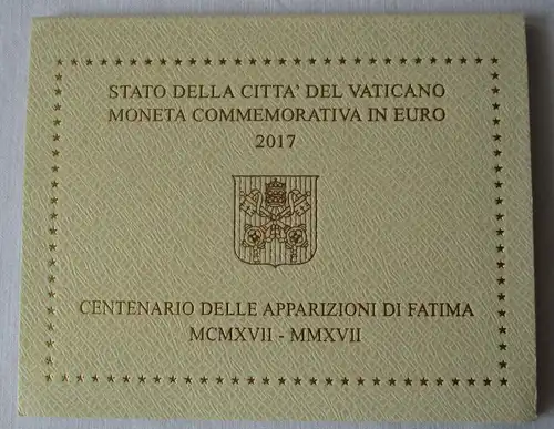 Vatikan 2 Euro Münze - 100. Jahrestag der Erscheinungen von Fatima 2017 (113871)