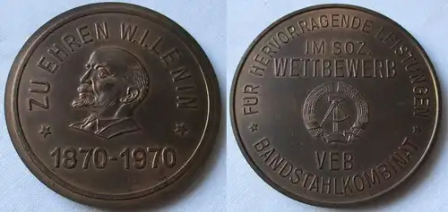 Medaille DDR VEB Bandstahlkombinat zu Ehren W.I.Lenin 1870-1970 (107937)