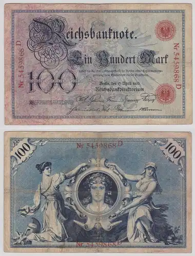 100 Mark Reichsbanknote Deutsches Reich 17.April 1903 (154683)