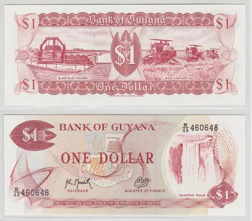 1 Dollar Banknote Bank of Guyana kassenfrisch (154500)