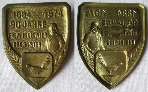 DDR Abzeichen 90 Jahre Freiwillige Feuerwehr Bad Elster 1884 bis 1974 (135231)