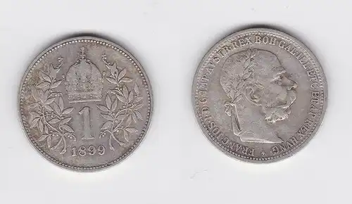 1 Krone Silber Münze Österreich 1899 (117697)