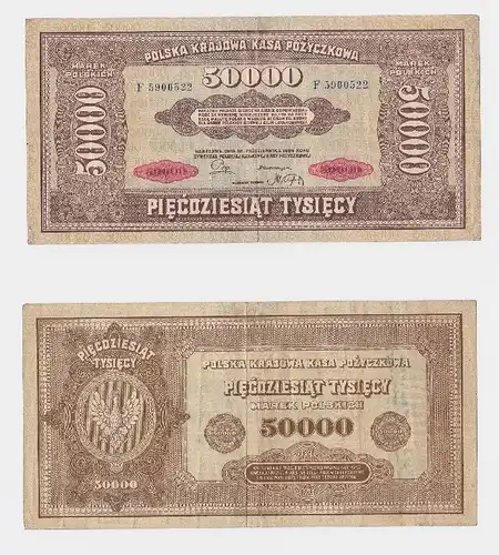 50000 Mark Marek Polskich Banknote Polen 1922 (118497)