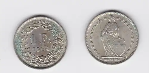 1 Franken Silber Münze Schweiz 1964 (117719)