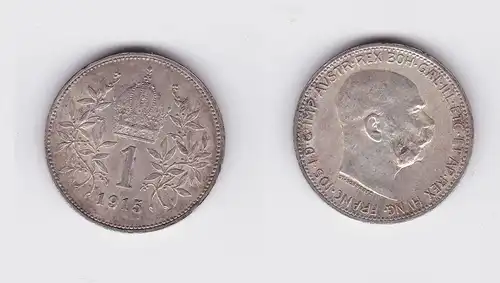 1 Krone Silber Münze Österreich 1915 (118617)