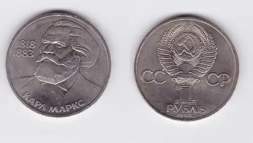 1 Rubel Nickel Münze Sowjetunion UdSSR Karl Marx 1983 (117164)