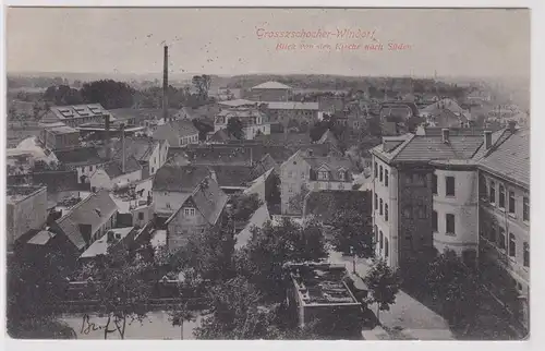 901316 Ak Großzschocher Windorf bei Leipzig Blick von der Kirche nach Süden 1910