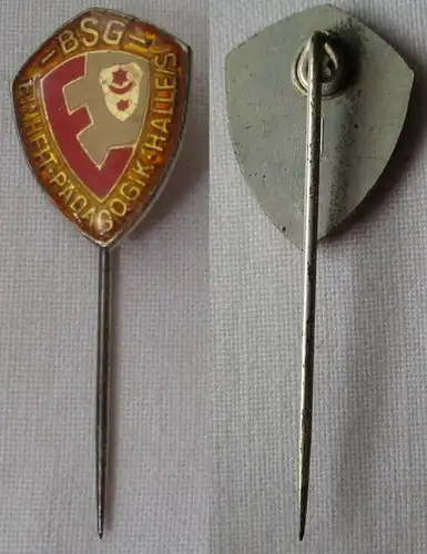 DDR Sport Anstecknadel Mitgliedsabzeichen BSG Einheit Pädagogik Halle (145670)