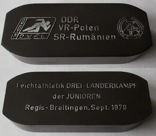 DDR Sammler Brikett Leichtathletik Drei-Länderkampf der Junioren Regis (141876)