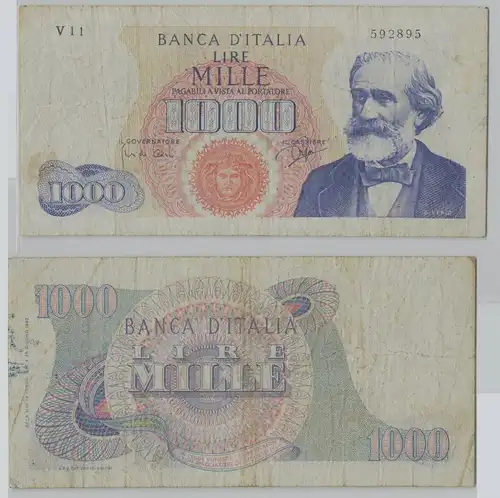 1000 Lire Banknote Italien Italia 1962 Pick 96 (153860)