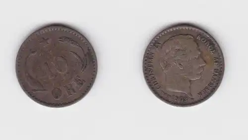 10 Öre Silber Münze Dänemark Delphin 1903 ss (154378)