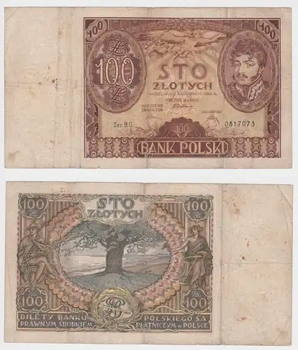 100 Zloty Banknote Polen 1934 Pick 75 (152597)