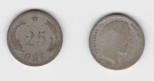 25 Öre Silber Münze Dänemark 1874 Delphin s (154380)
