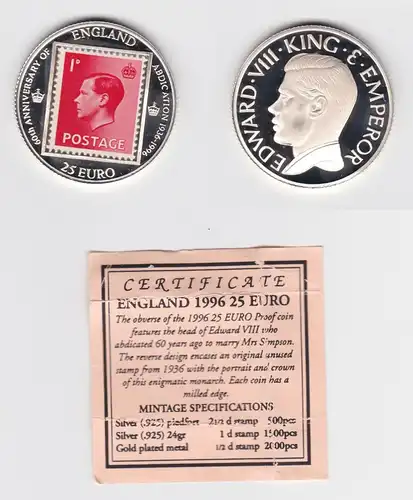 25 Euro Silbermünze Großbritannien 1996 PP (154356)