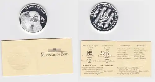 10 Franc Silber Münze Frankreich Schätze europäischer Museen 1997 (154381)