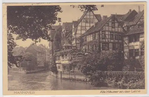 17709 Ak Hannover alte Häuser an der Leine 1926