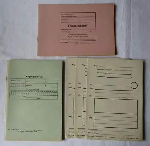 Deutsche Reichsbahn Formulare Hauptzettel, Kontroll- & Fernsprechbuch (111218)