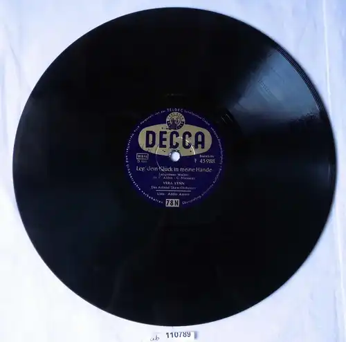 110789 Schellackplatte "Adio Amore" + "Leg dein Glück in meine Hände" um 1930